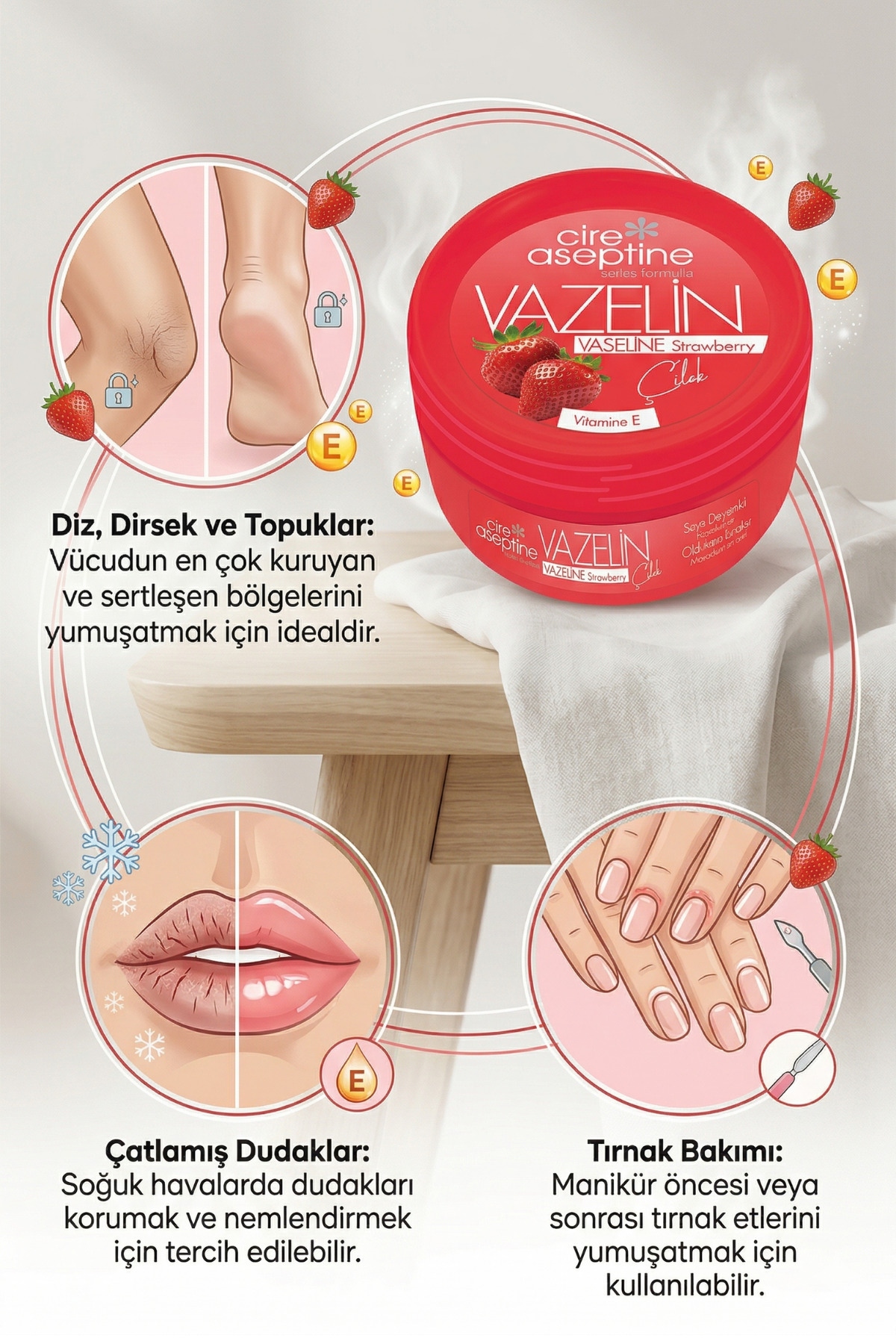Çilek Vazeline 150 ML — PR01913 — تصویر 3 از 6