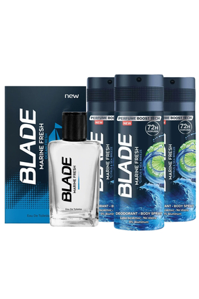 Blade Marine Fresh Edt Erkek Parfüm 70 ml & Deodorant 3x150 ml