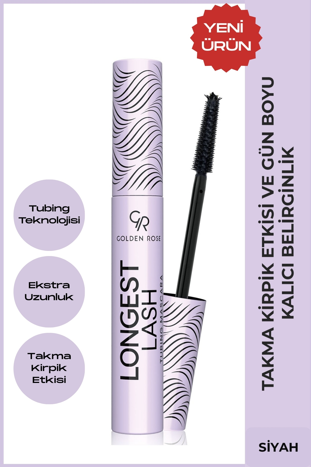 Golden Rose Longest Lash Tubing Mascara - Ekstra Uzunluk ve Takma Kirpik Etkili Siyah Maskara - Fiyatı, Yorumları