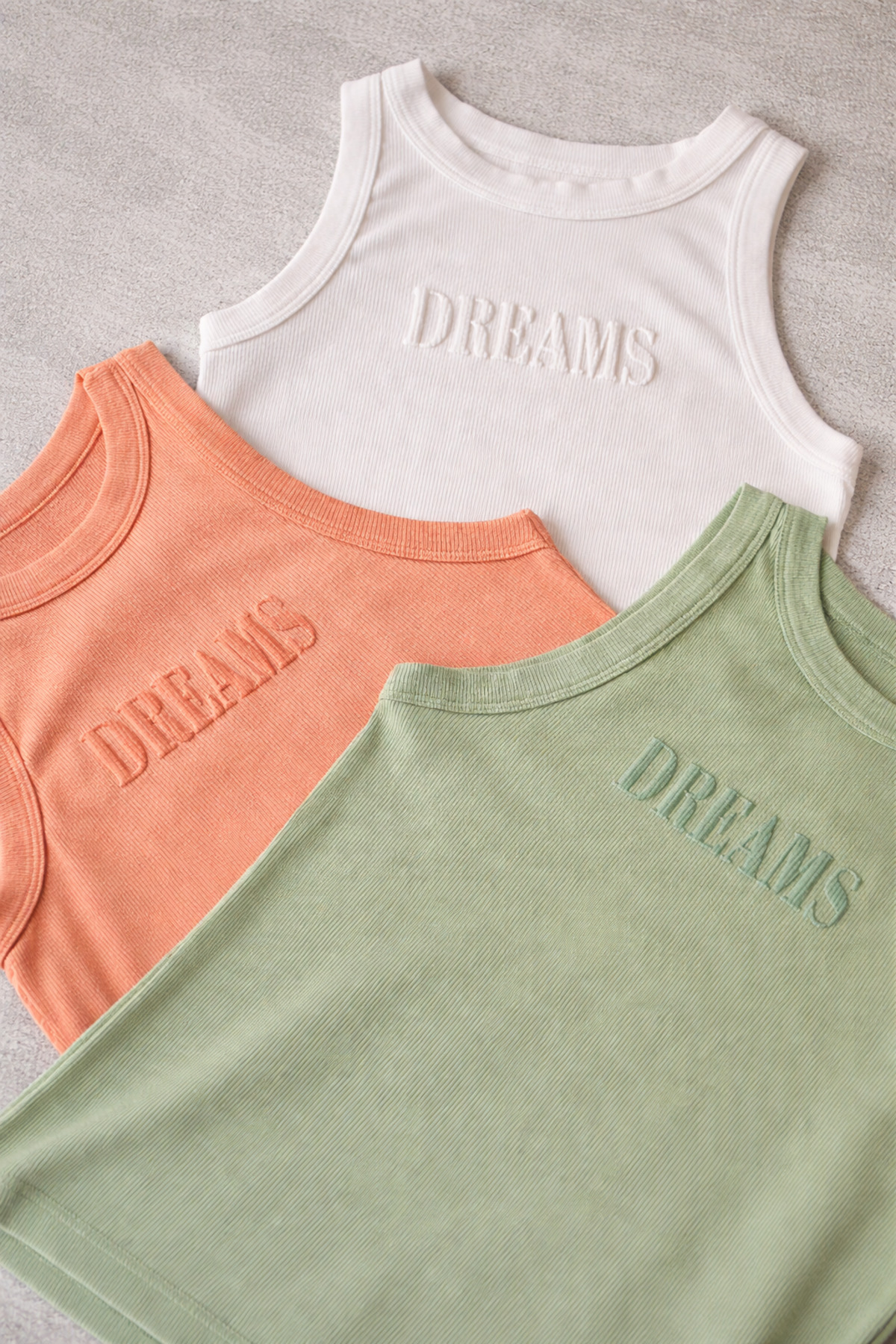 Weightlifting Collar 3-Piece Powder, Green and White Modal Camisole Women's Singlet