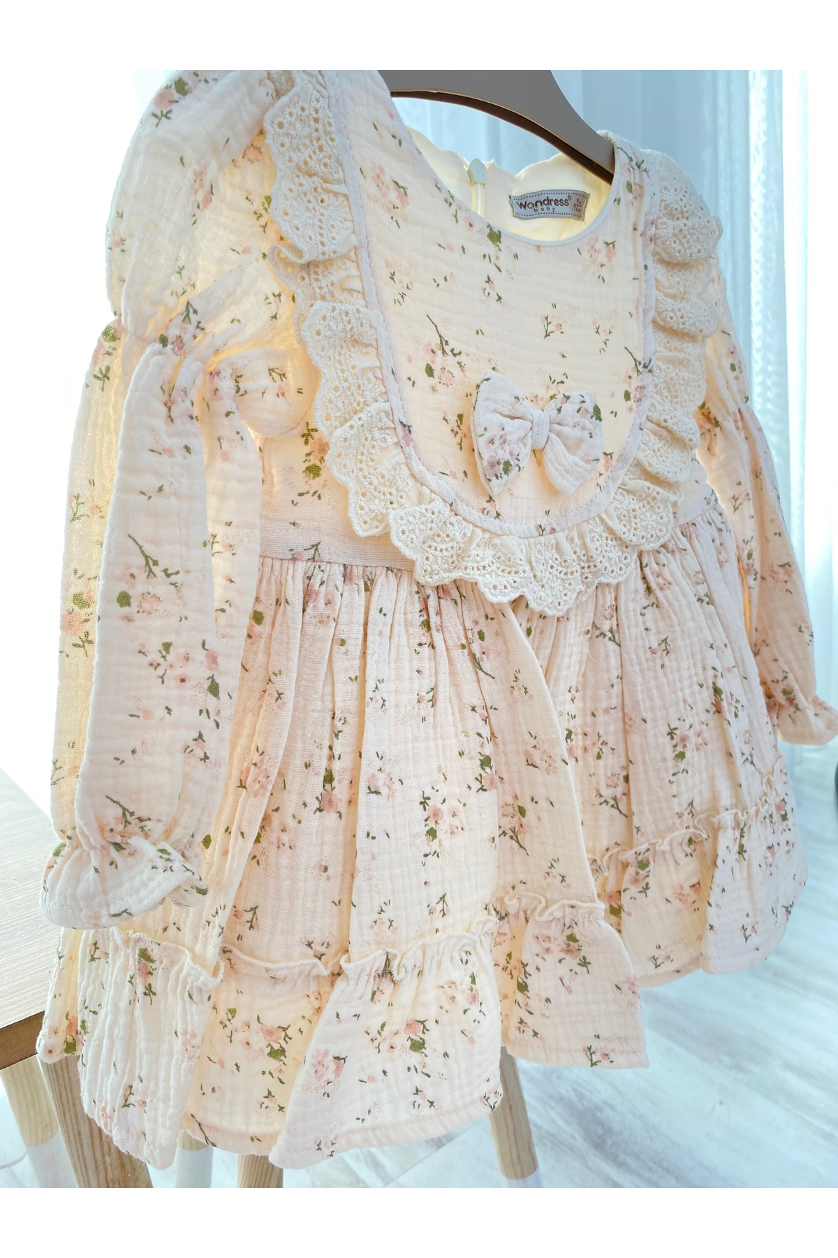 WONDRESS BABY RETRO KIZ BEBEK ELBİSE fotoğrafı 2 (önizleme)