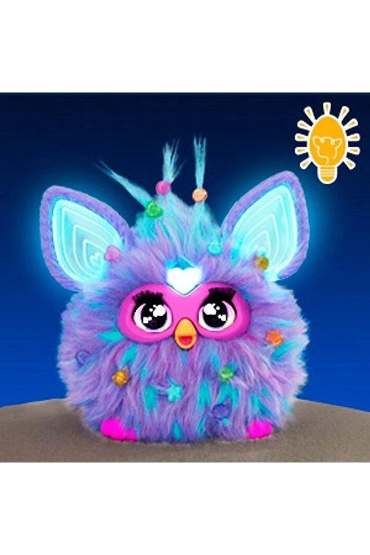 Hasbro Furby Mor Interaktif Peluş F6744 fotoğrafı 6 (önizleme)