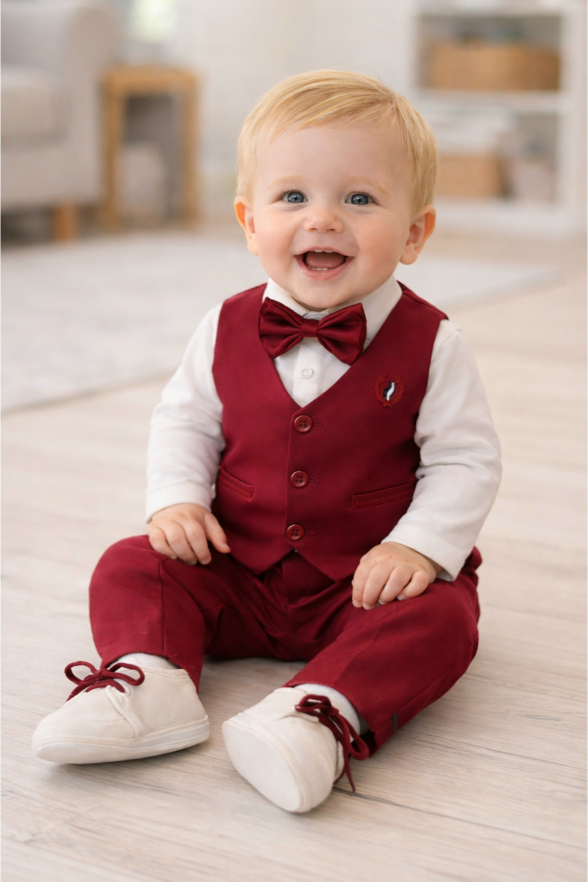 Calide Baby&Kids Erkek Bebek Mevlüt Takımı - Papyon & Kravatlı - Özel Gün Kıyafeti - 7'li Set fotoğrafı 2 (önizleme)