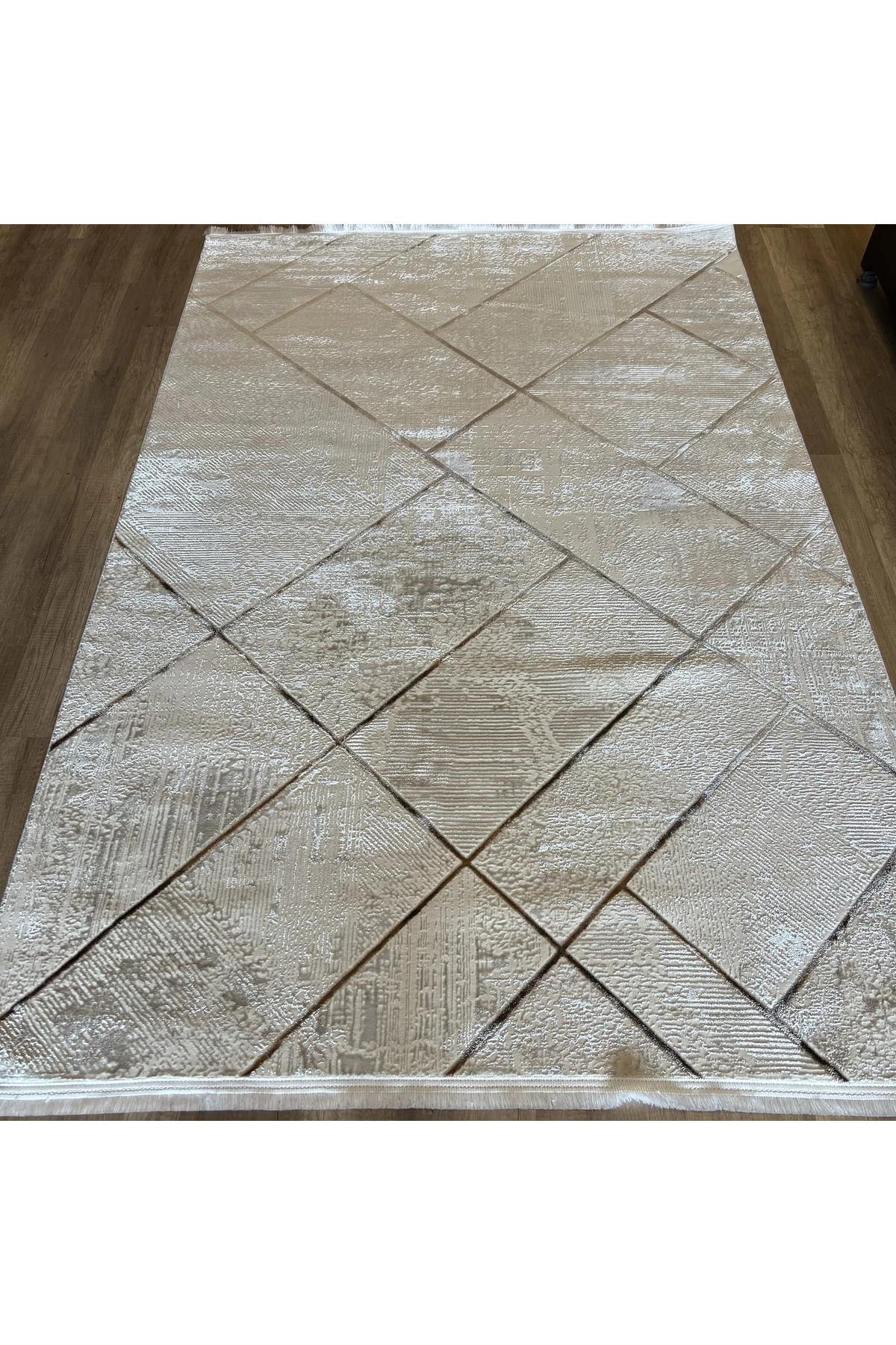 Magic 17307 White Beige Modern Living Room Rug