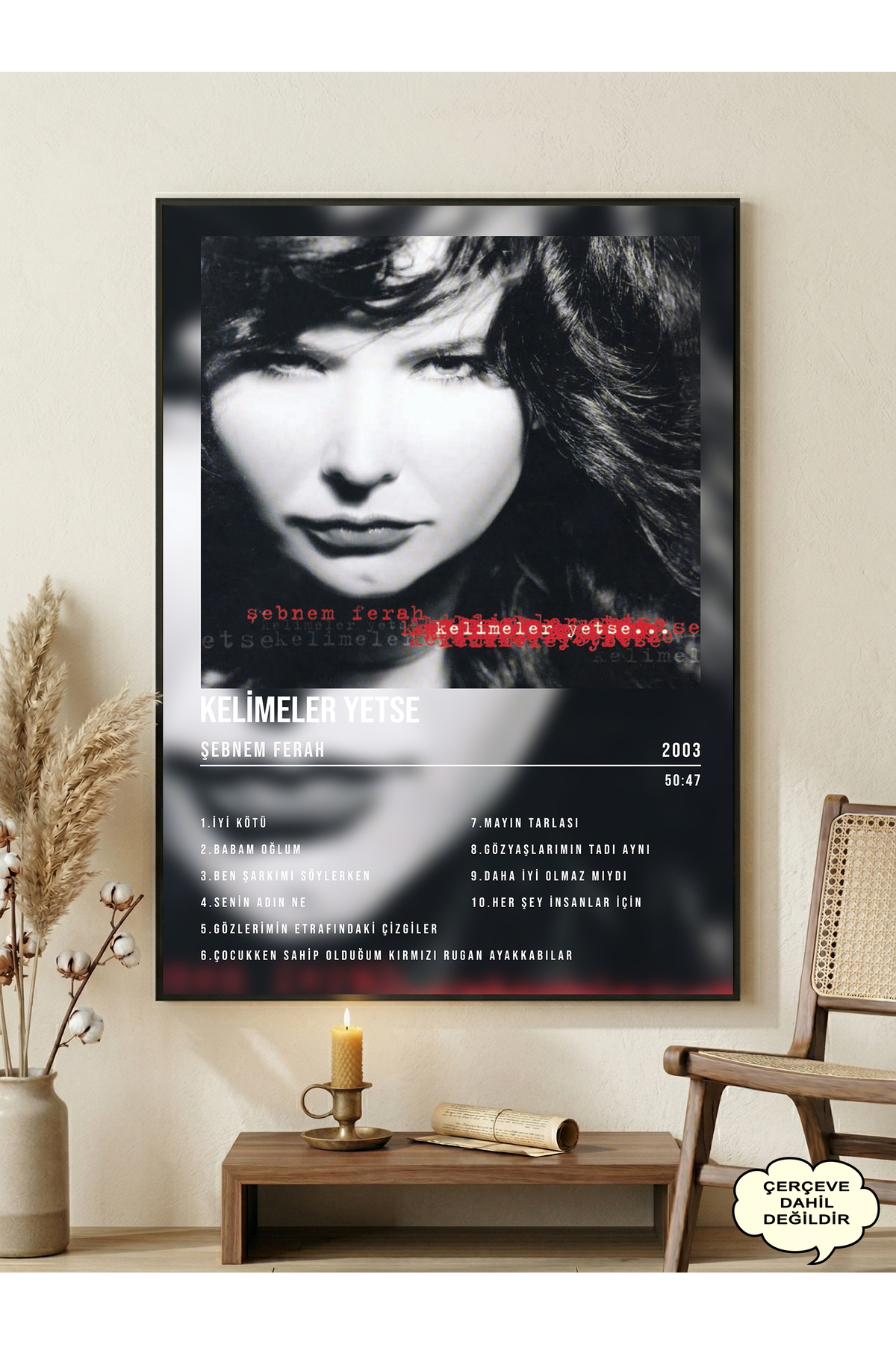 postercraft Şebnem Ferah Kelimeler Yetse Albüm Tasarım Modern