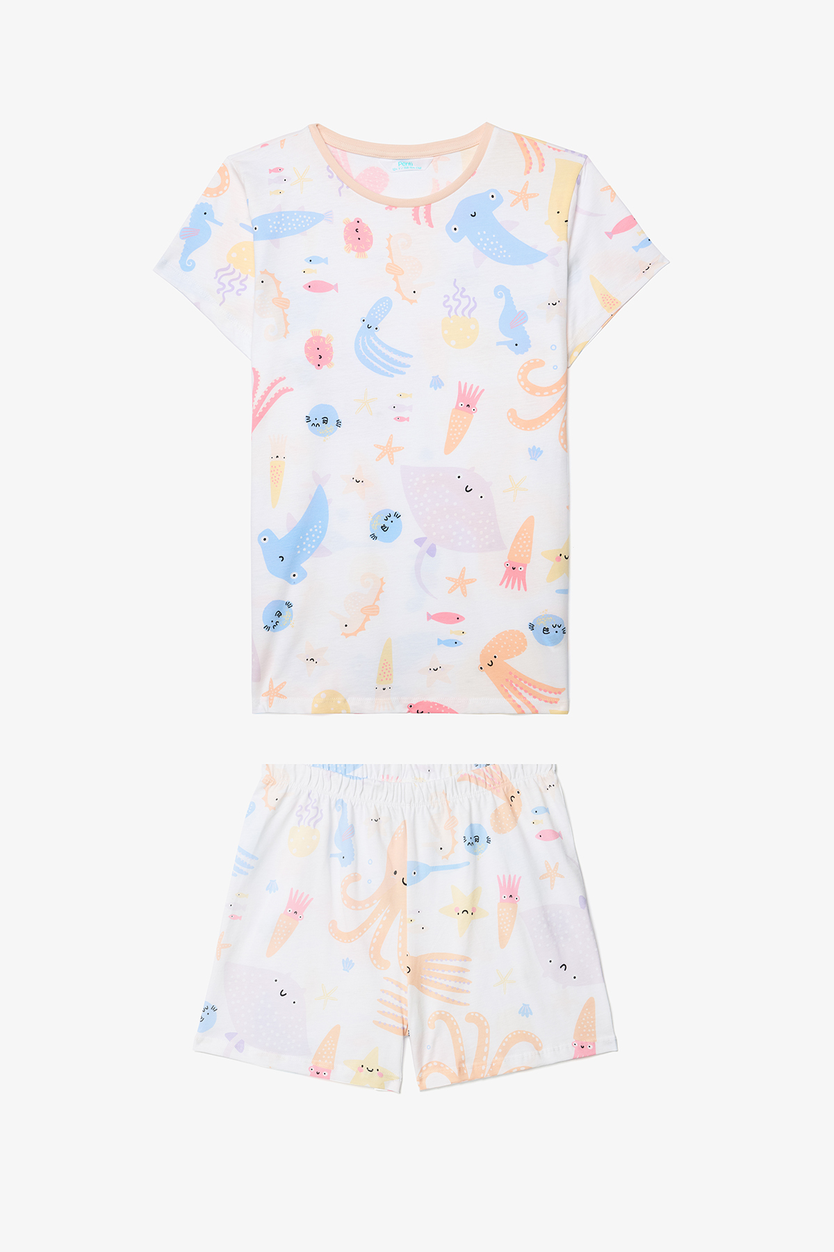 Penti Kız Çocuk Underwater Pamuklu 2li Pijama Takımı fotoğrafı 6 (önizleme)