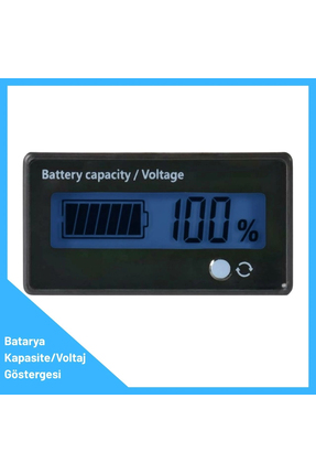 Arte LCD Batarya Kapasite / Voltaj Göstergesi 12-84V Lion / LiFePO4 / Akü içi...