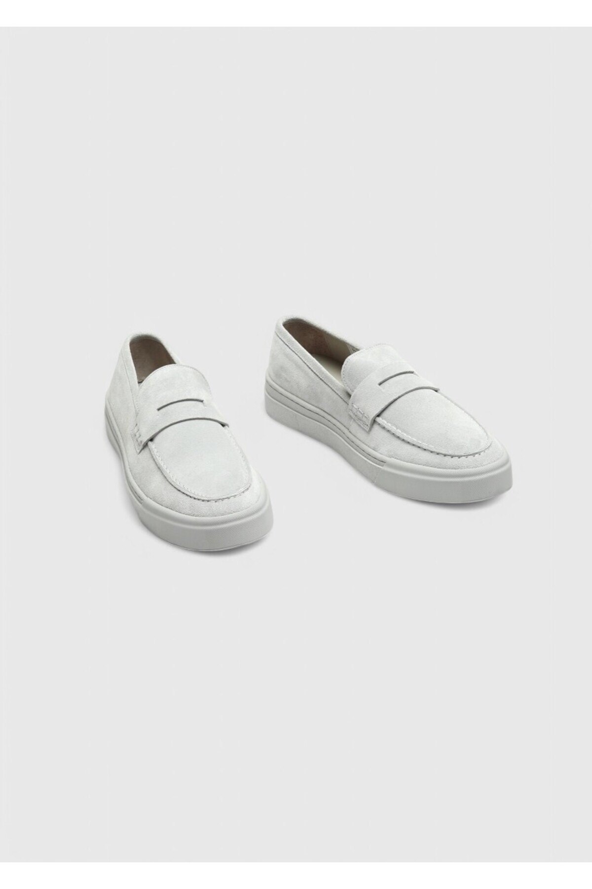 Ramsey Açık Gri Süet Casual Loafer görsel 3