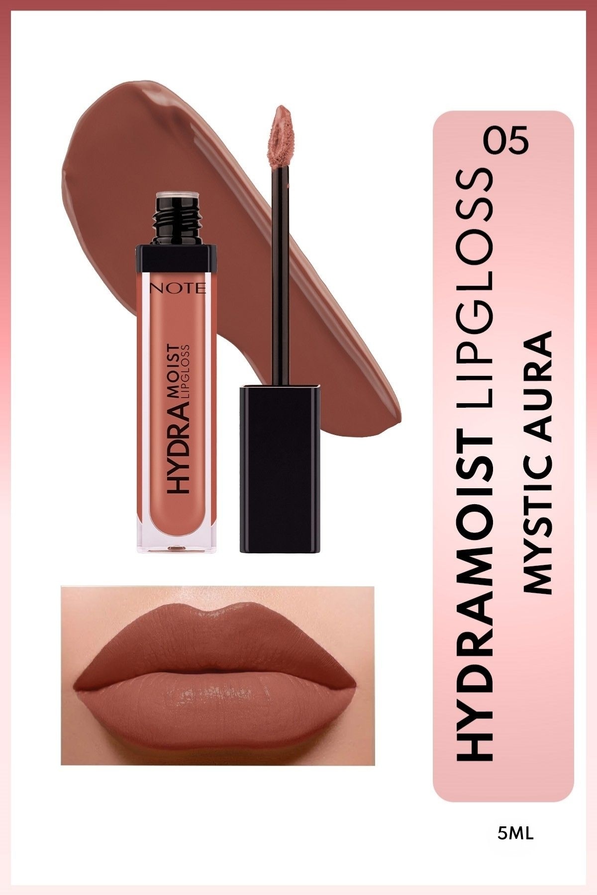 NOTE برق لب مرطوب کننده Hydramoist شماره 05 Mystic Aura - قهوهای — قهوهای LGL HYDRAMOIST