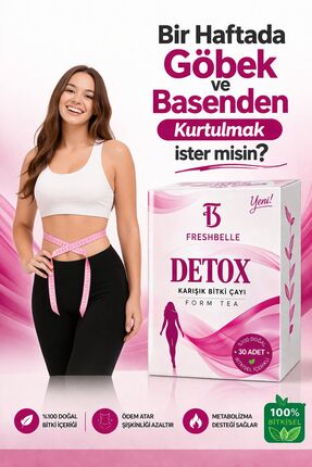 FreshBelle Göbek Eriten Özel Formul Detox kilo vermeye yardımcı Form Çay 30 adet