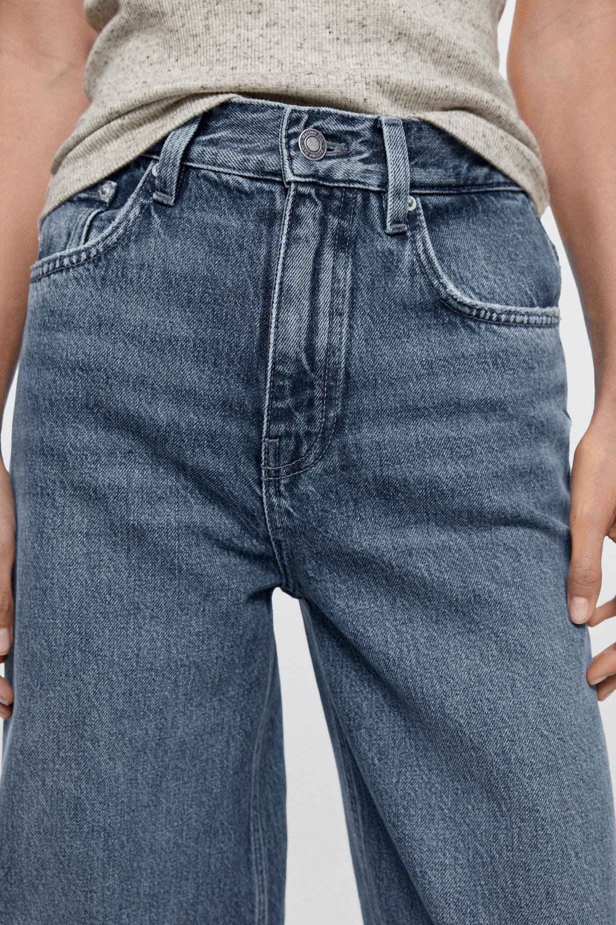 Massimo Dutti  Geniş paça jean - Görsel 4