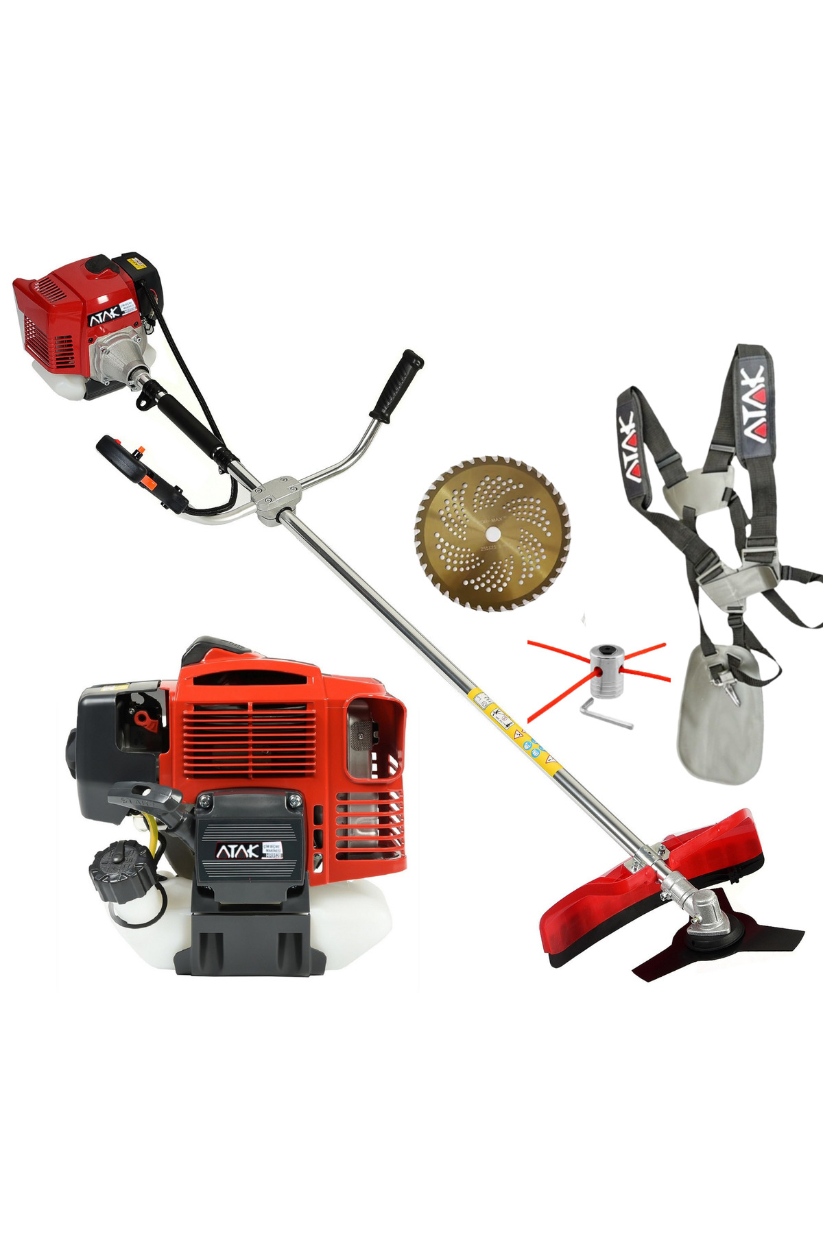 Backer KAWASAKİ TJ53E ATAK PROFESYONEL YAN TİP BENZİNLİ TIRPAN