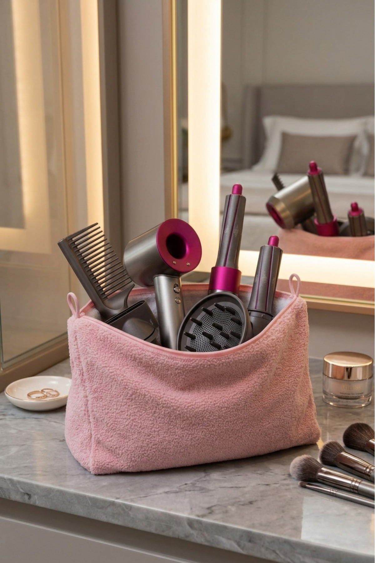 Airwrap Compatible Towel Multi Purpose Travel Bag | Wet Dry Swimwear & Makeup Organizer (18x32cm)