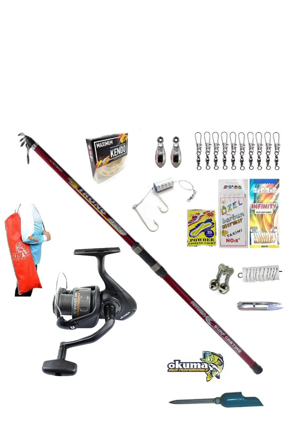 Okuma Revenger Rv-65 Remixon Strong Tele Surf 390cm 100-250gr