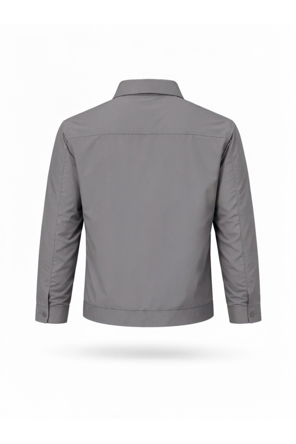 REGOS  Erkek Gri Regular Bonded Kumaş Klasik Yaka Mevsimlik&Yazlık Mont - Görsel 6