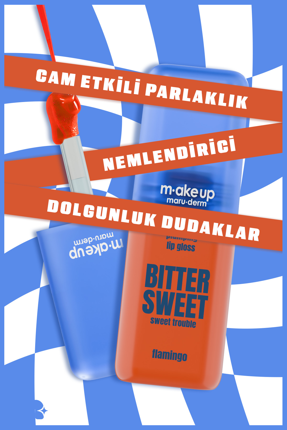 make up maruderm Dolgunlaştırıcı Etkili Dudak Parlatıcısı – Plumping Lip Gloss Flamingo — نارنجی PlumpGloss — تصویر 3 از 6