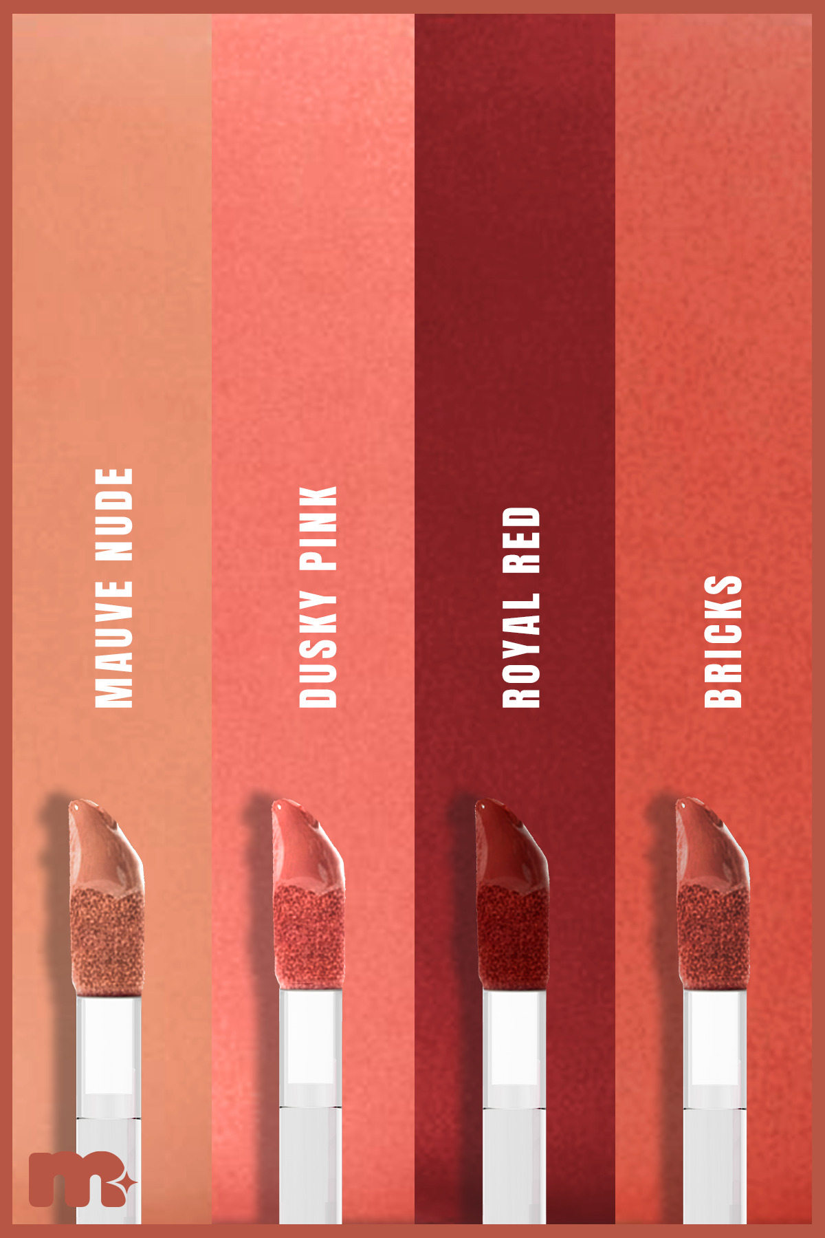 رژ لب مایع مات مخملی مارودرم - Liquid Matte Rouge Bricks — قهوه‌ای MatteRouge — تصویر 5 از 5