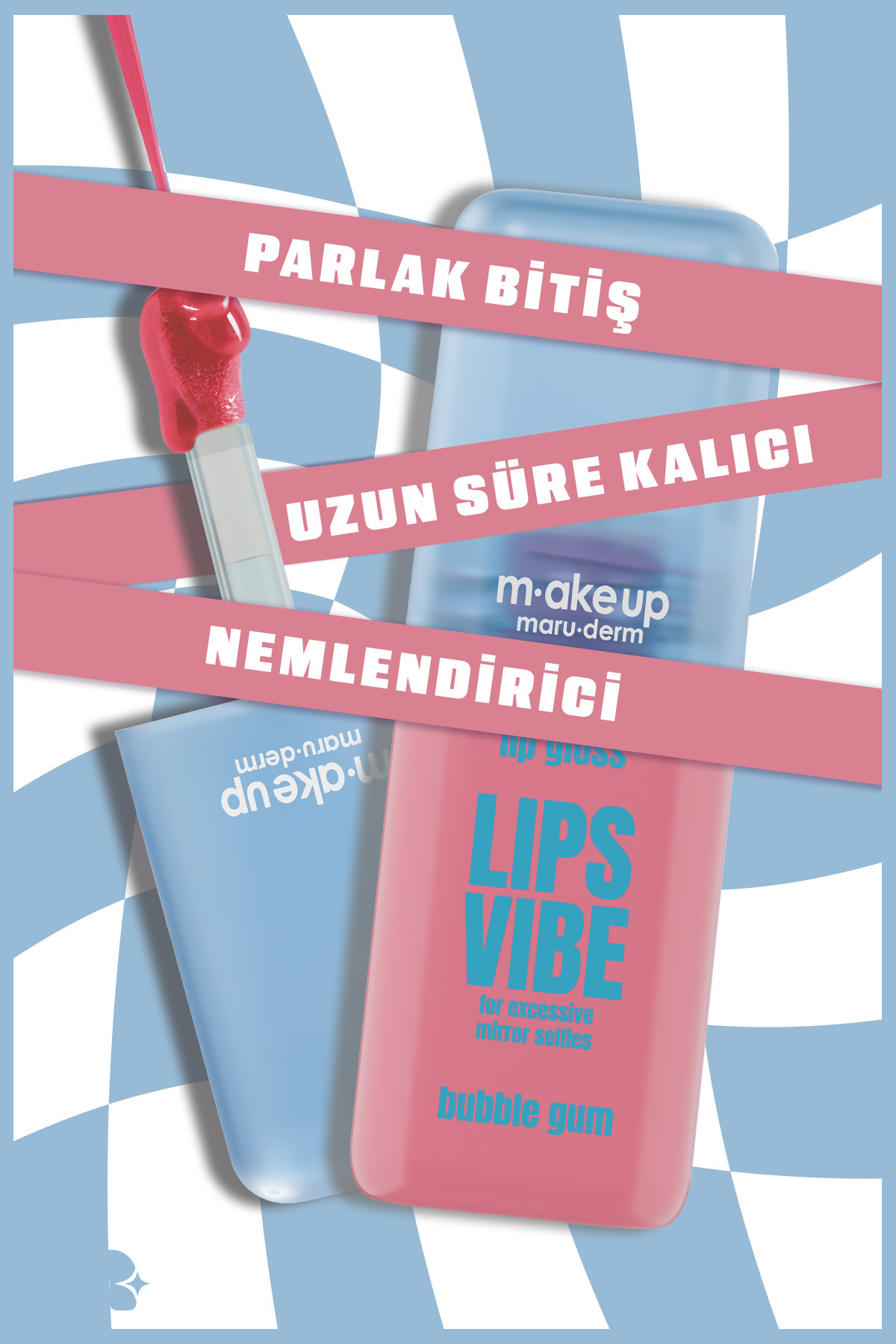 make up maruderm Besleyici ve Nemlendirici Dudak Parlatıcısı – Lip Gloss Bubble Gum — صورتی LipGloss — تصویر 4 از 7