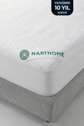 Nart Home Premium 3D Bambu Tasarım Sıvı Geçirmez Fitted Alez - Ultra Sessiz Y...
