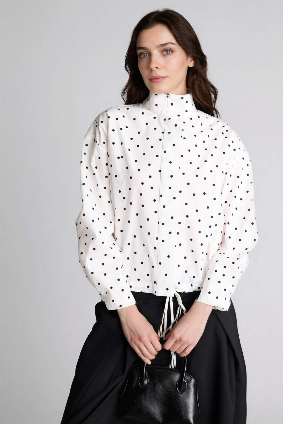 Defacto 100% Cotton Polka Dot Piece Poplin Tunic H0675Ax26Sp- Trendyol