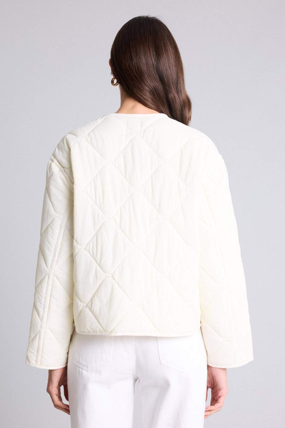 Defacto  Oversıze Kapitoneli Mont H2080AX26SP - Görsel 8