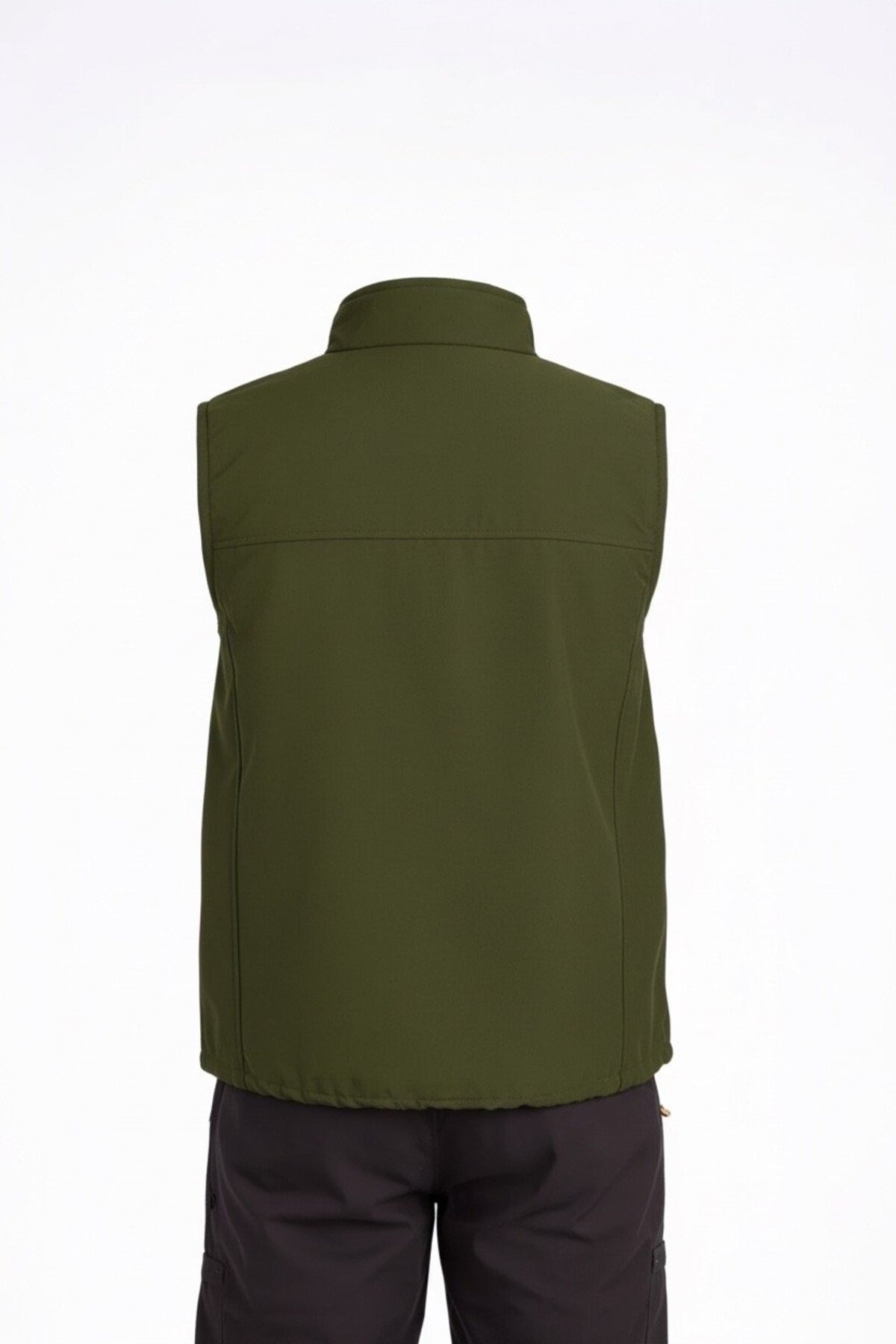 Vatan Tekstil Dik Yaka Slim Fit 3 Cepli Softshell Erkek Yelek Su İtici Kumaş görsel 5