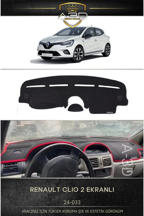 A3D TORPİDO KORUMA Renault CLİO-2 Ekranlı Torpido Koruma Koruyucu Kilifi Hali...