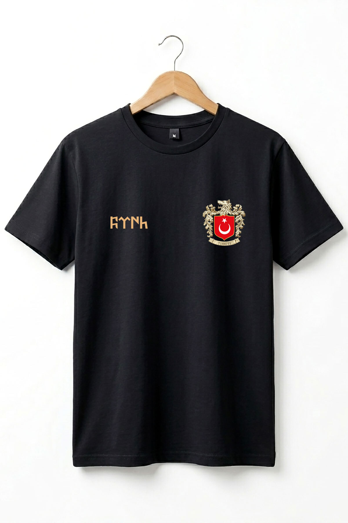 TURKISH Bozkurt Printed Bozkurt Symbol TURKEY and TURKISH Flag Wolf Regular Fit 100% Cotton T-Shirt