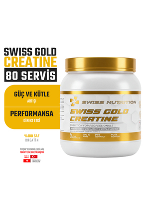 Swiss Nutrition Gold Creatine %100 Mikronize Kreatin Monohidrat 200 Mesh Arom...