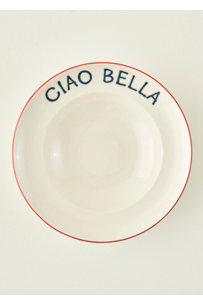 Bella Maison Line Porselen Makarna Tabağı Kırmızı (28 cm)