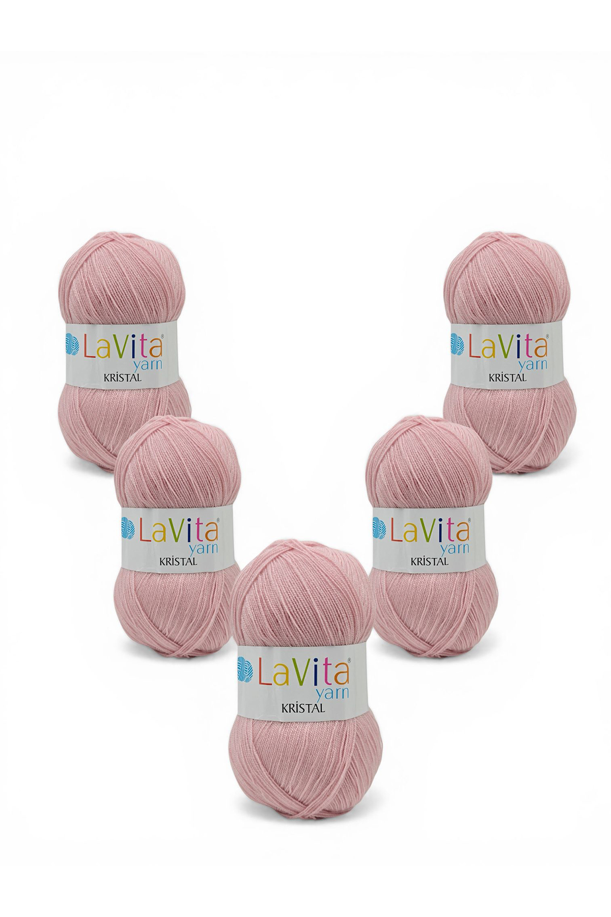 Crystal Hand Knitting Yarn 100% Acrylic 500gr 5 PCS (4142 DRIED ROSES)