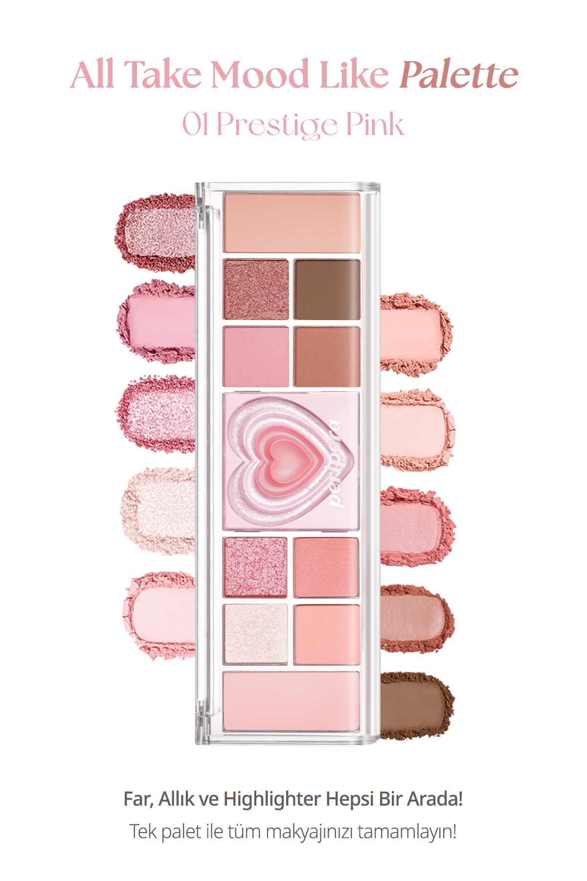 PERIPERA Çok Fonksiyonlu Makyaj Paleti PERIPERA All Take Mood Like Palette (01 Prestige Pink) (Peritage) - Fiyatı, Yorumları