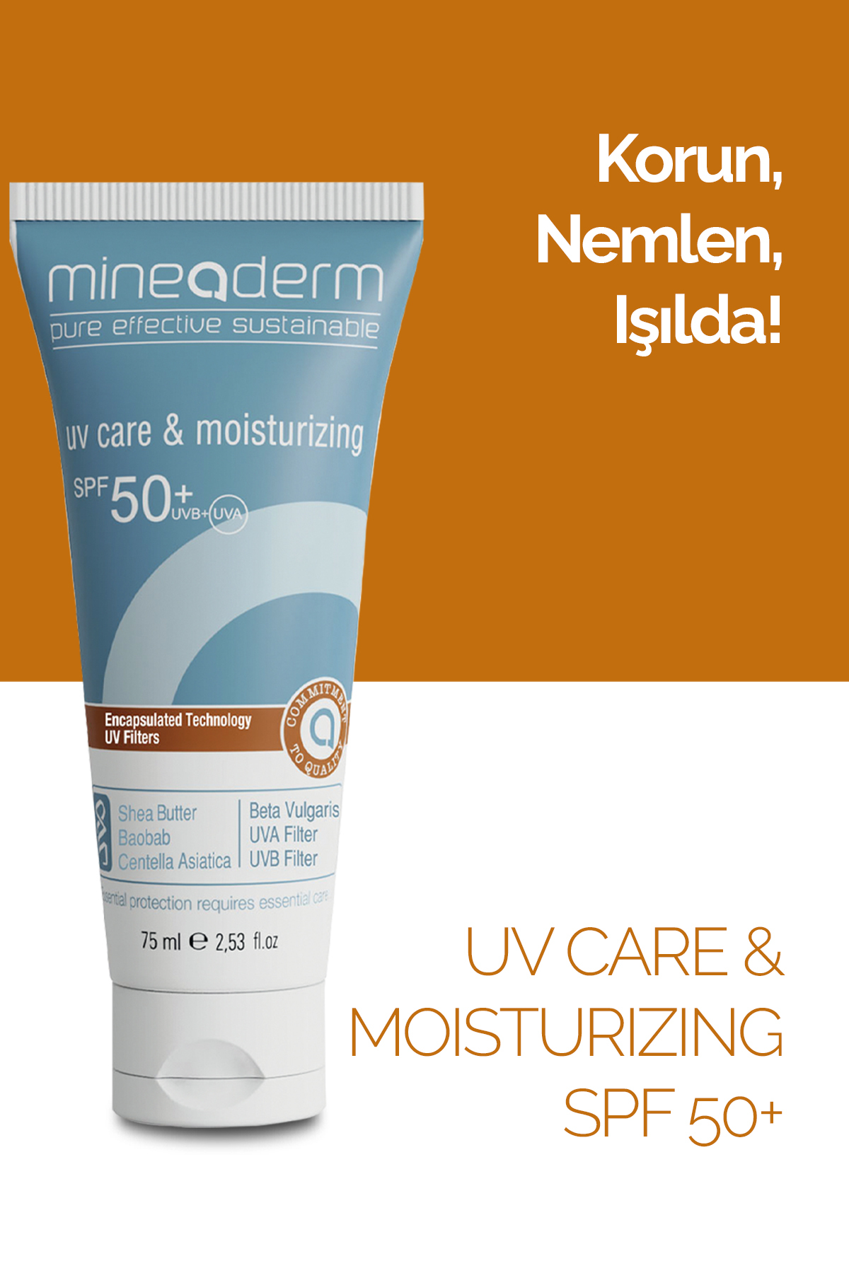 Kuru Ciltler İçin Nemlendirici Güneş Bakım Kremi/uv Care&moisturizing Cream Spf50+ — 8680525350136 — تصویر 4 از 7
