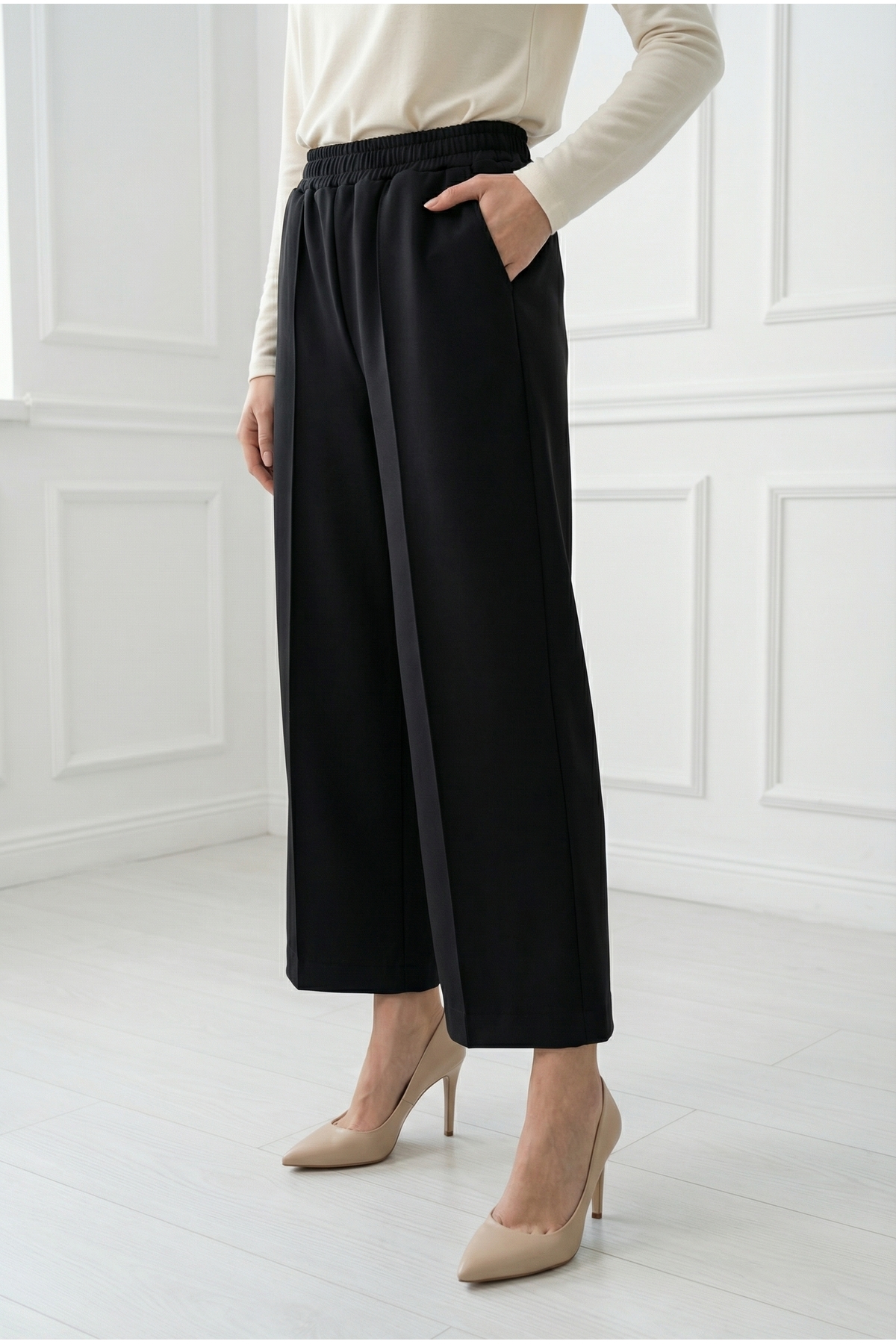 Celira Scuba Trousers-SA5526 Black