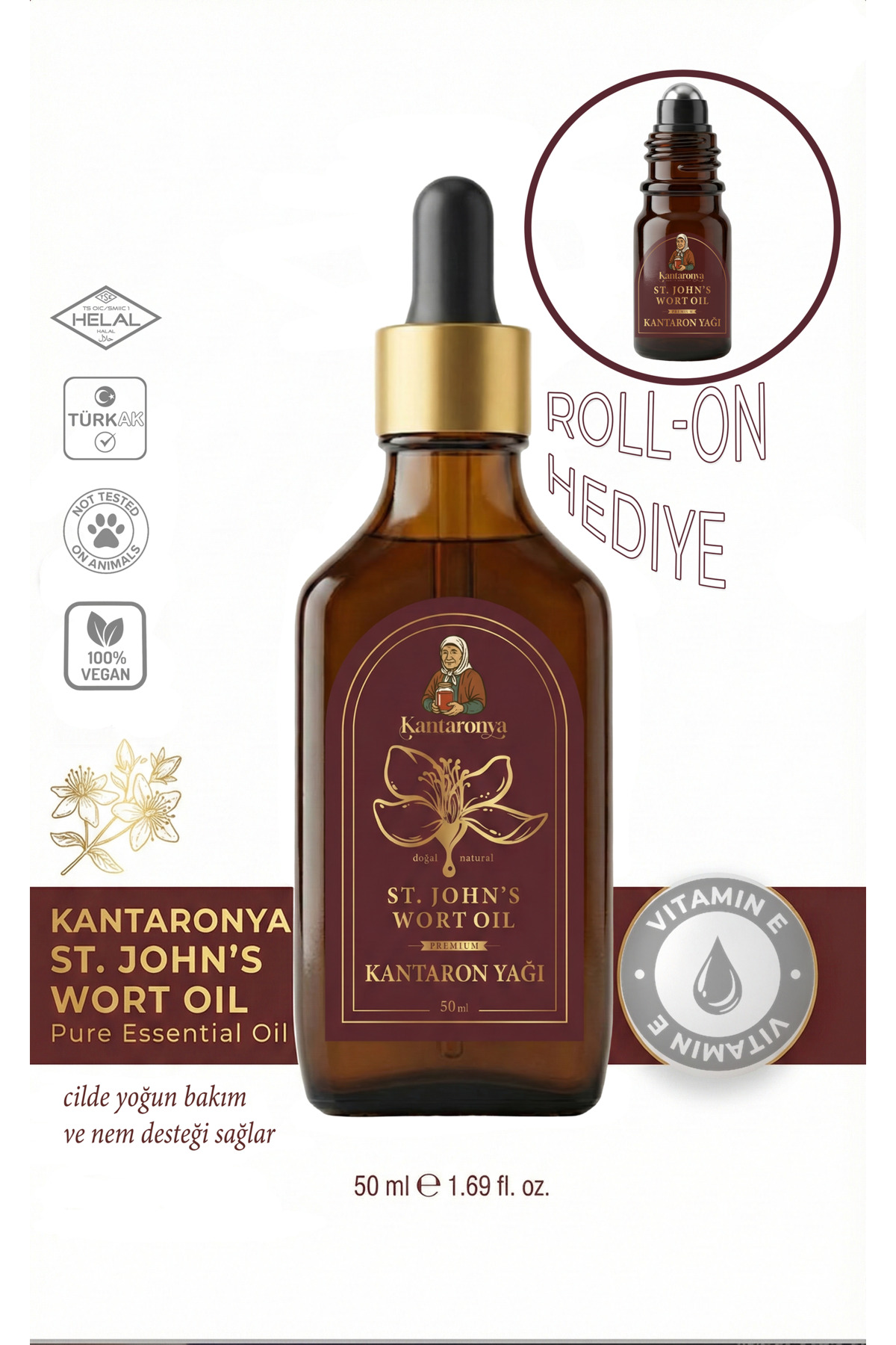 Orjinal Kantaron Yağı 50 ml Cilt Bakım Yara Yanık Destek-Doğal Bakım Rutini — kantaron2 — تصویر 2 از 7