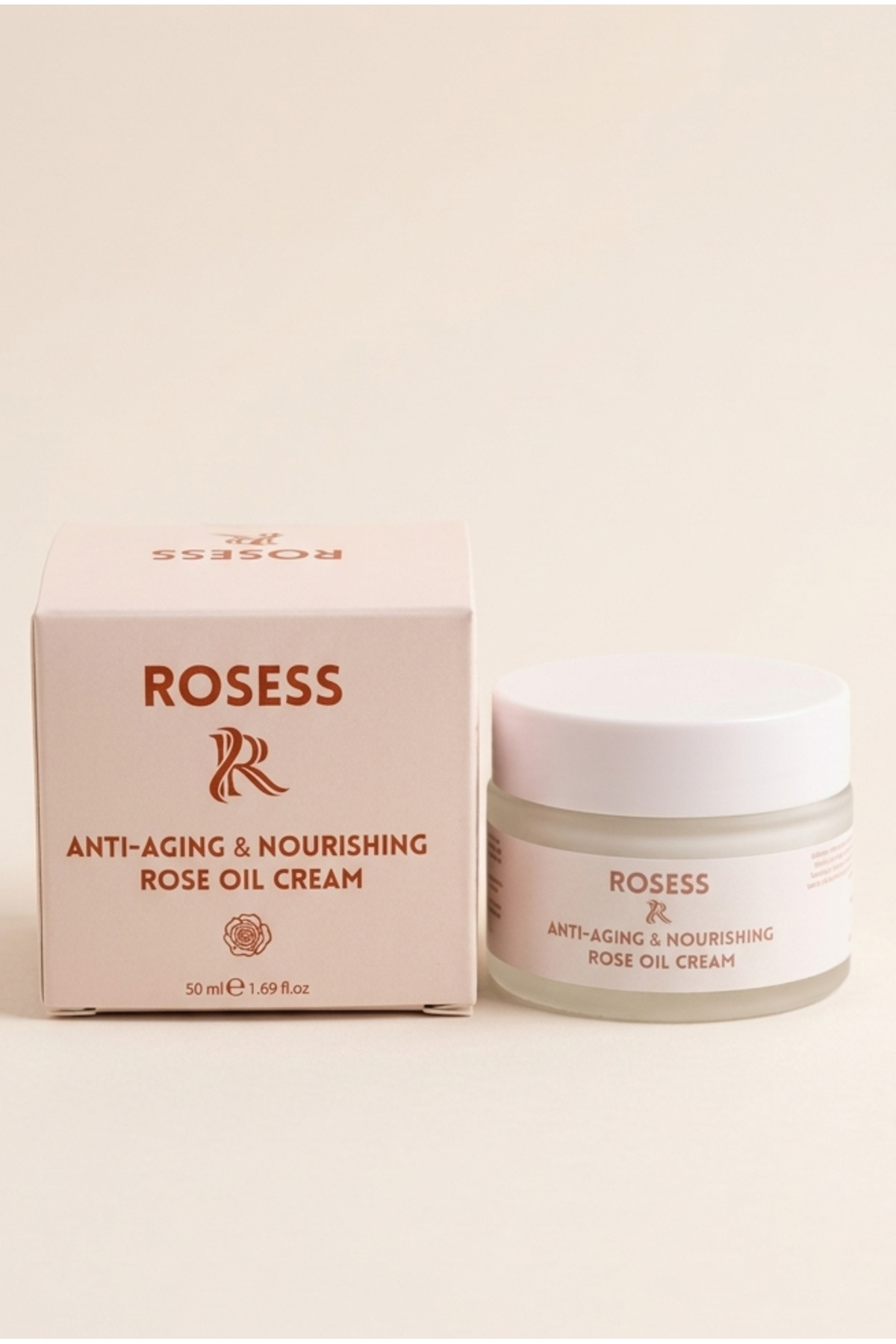 Rosess Gül Kremi 50 ml | Doğal Gül Özlü Nemlendirici ve Cilt Yenileyici Krem — glkrmrss01