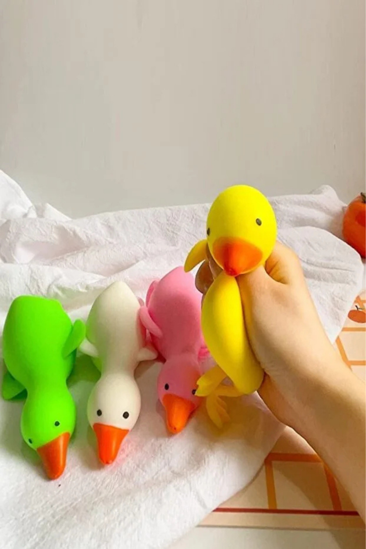 Duck Squishy Toy Squeeze Anti Stress Sensory Educational Fluffy Tactile Toy (1 Piece)