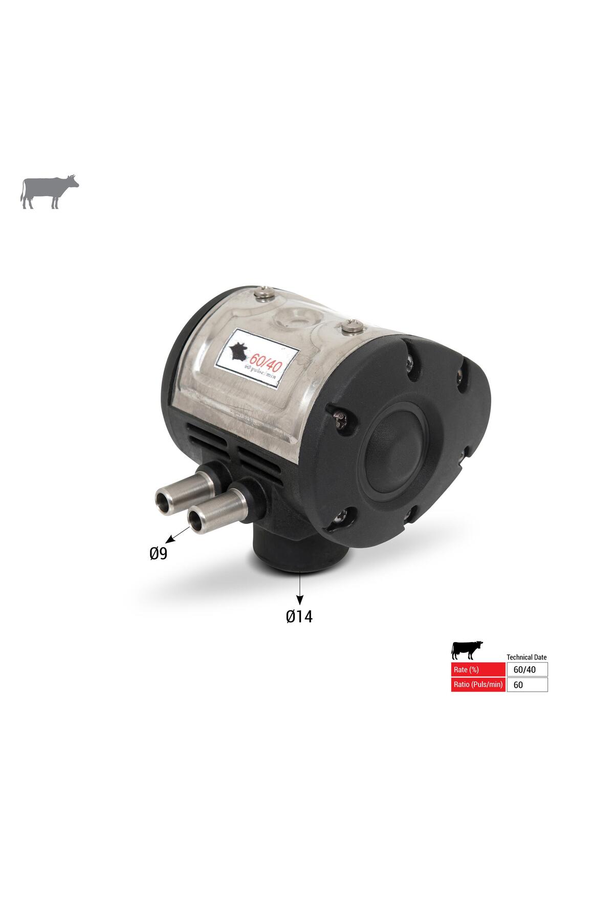 Milking Machine Cow Pulsator (With Inox Outlet) (60/40-60)