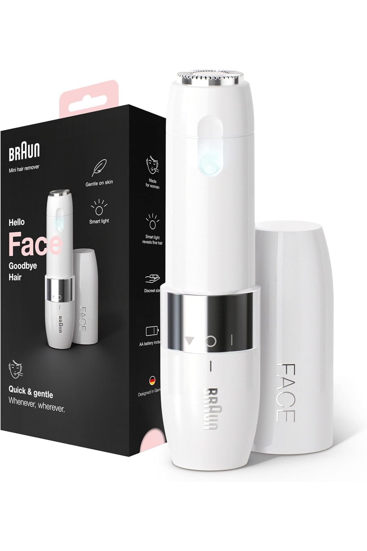 Braun Braun Face Mini Hair Remover FS1000, Electric Facial Hair Removal for W...