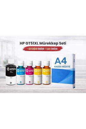 HP GT51XL Mürekkep Kartuş Takımı +1 Sarı Hediyeli
