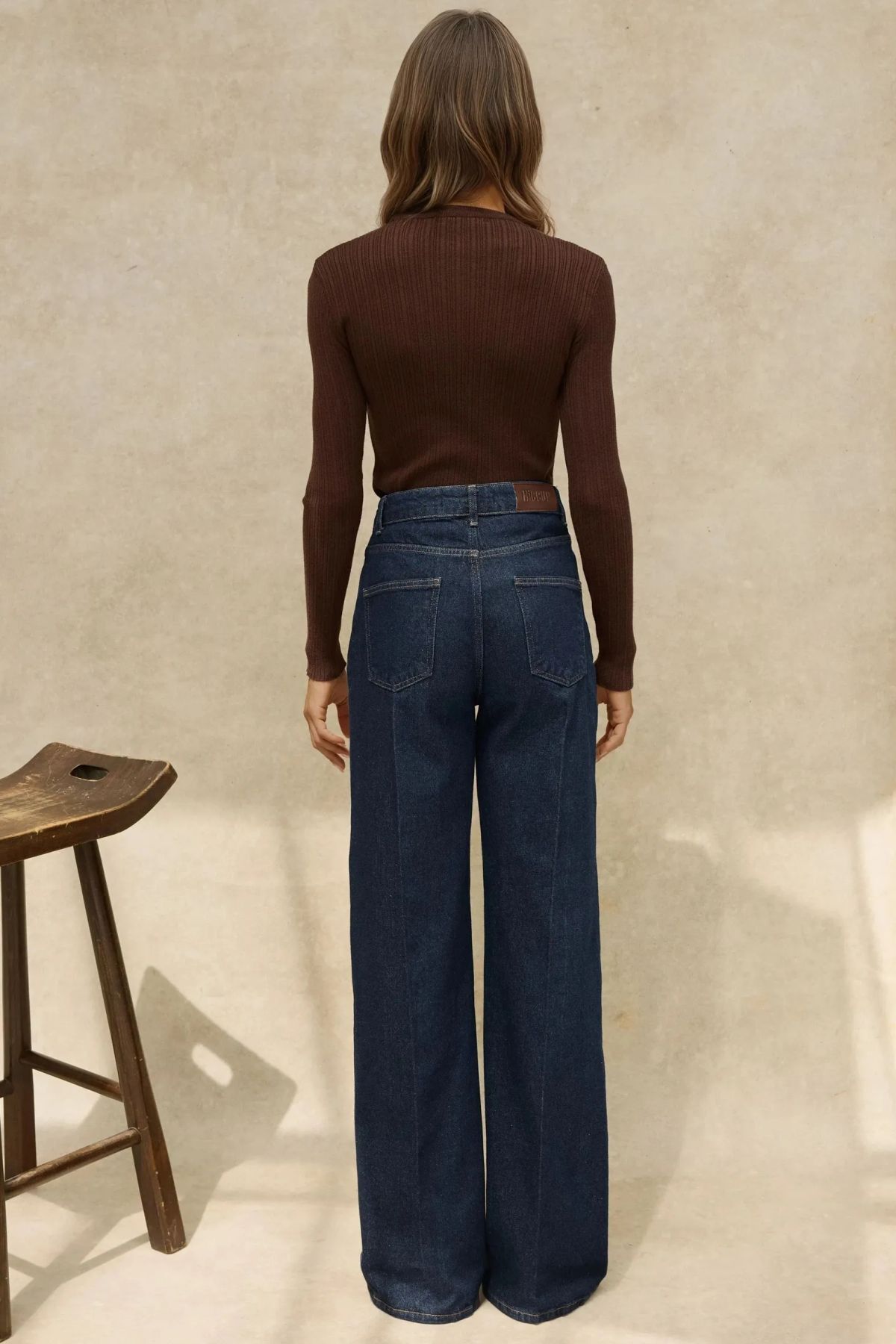 Hiccup  Geniş Paça Raw Kot Pantolon - Görsel 6