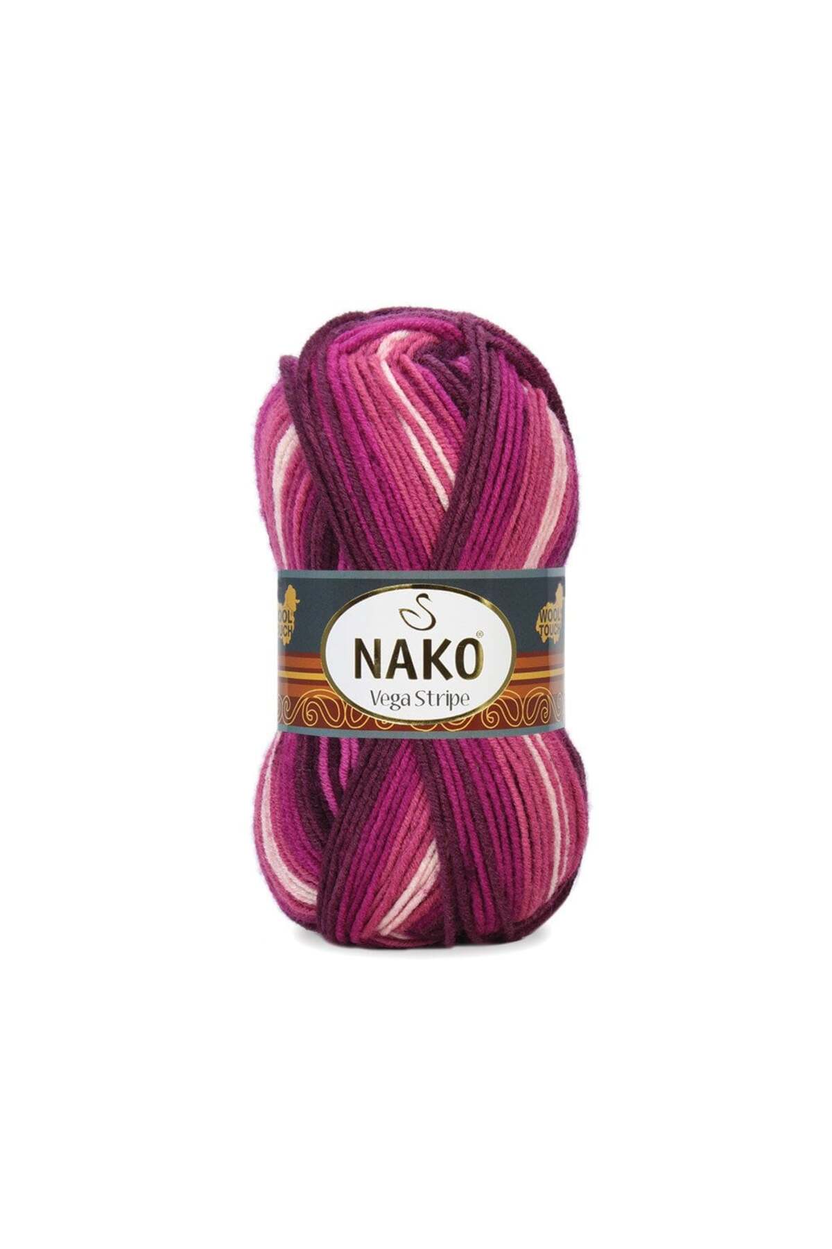 Vega Stripe Premium Acrylic Hand Knitting Yarn Wool No:82413-CGL5914-9052