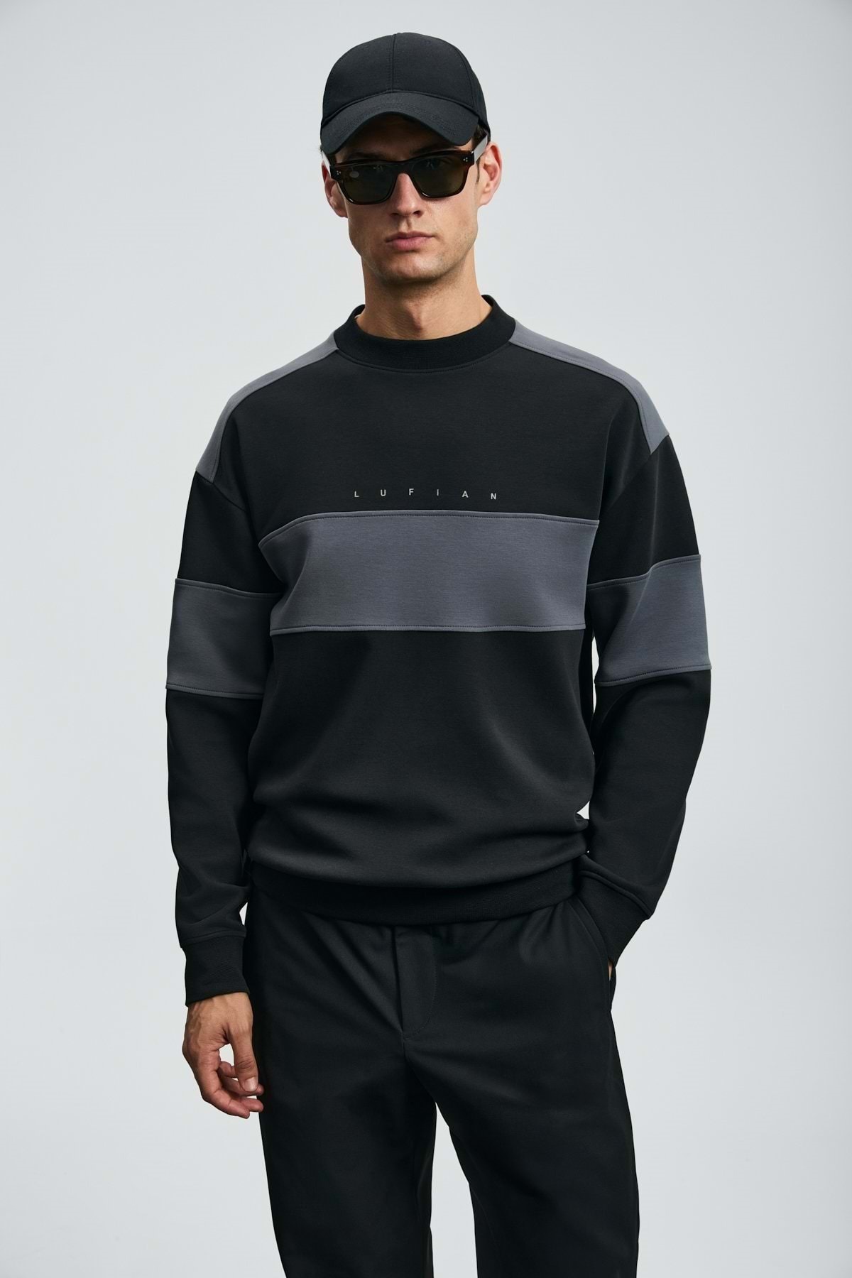 Lufian  112030189 Pıeces Erkek Sweatshirt SİYAH