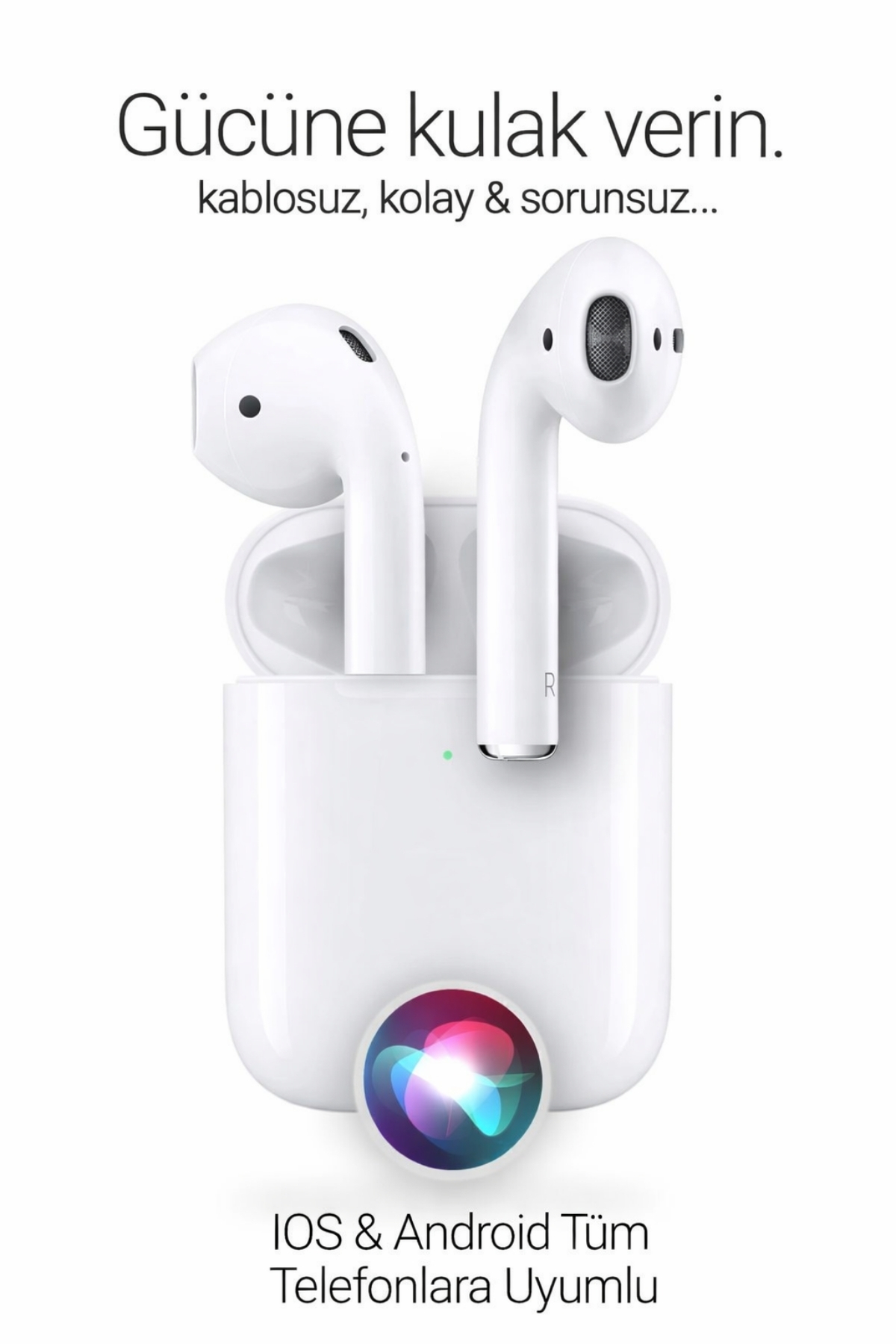 Premium Serisi White 2 Model IOS Android Uyumlu Aktif Gürültü Engelleme Kablosuz Bluetooth Kulaklık