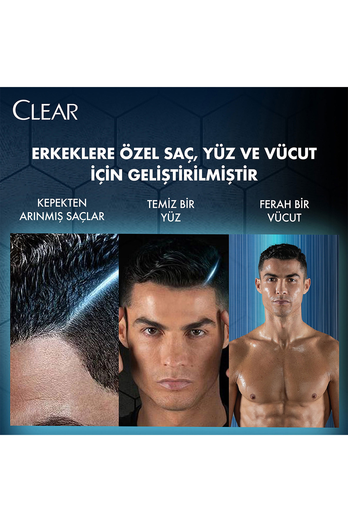 Men 3 in 1 Şampuan & Duş Jeli Arındırıcı Kömür Saç Yüz Vücut İçin 350 ml x3 — SET.UNİ.3894 — تصویر 6 از 9