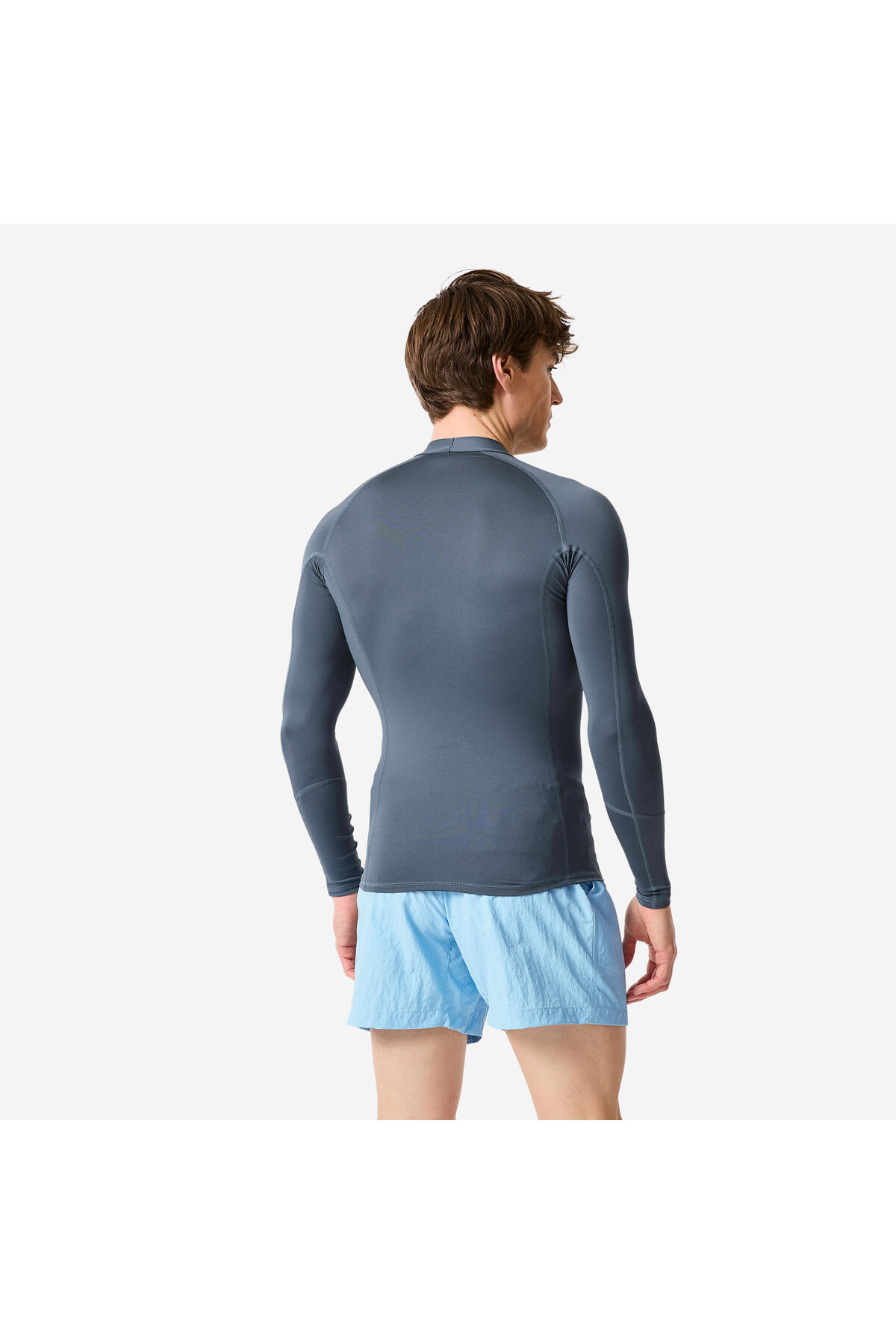 Decathlon Erkek Slim Fit Uzun Kollu UV Korumalı Tişört - Gri - 100 görsel 3