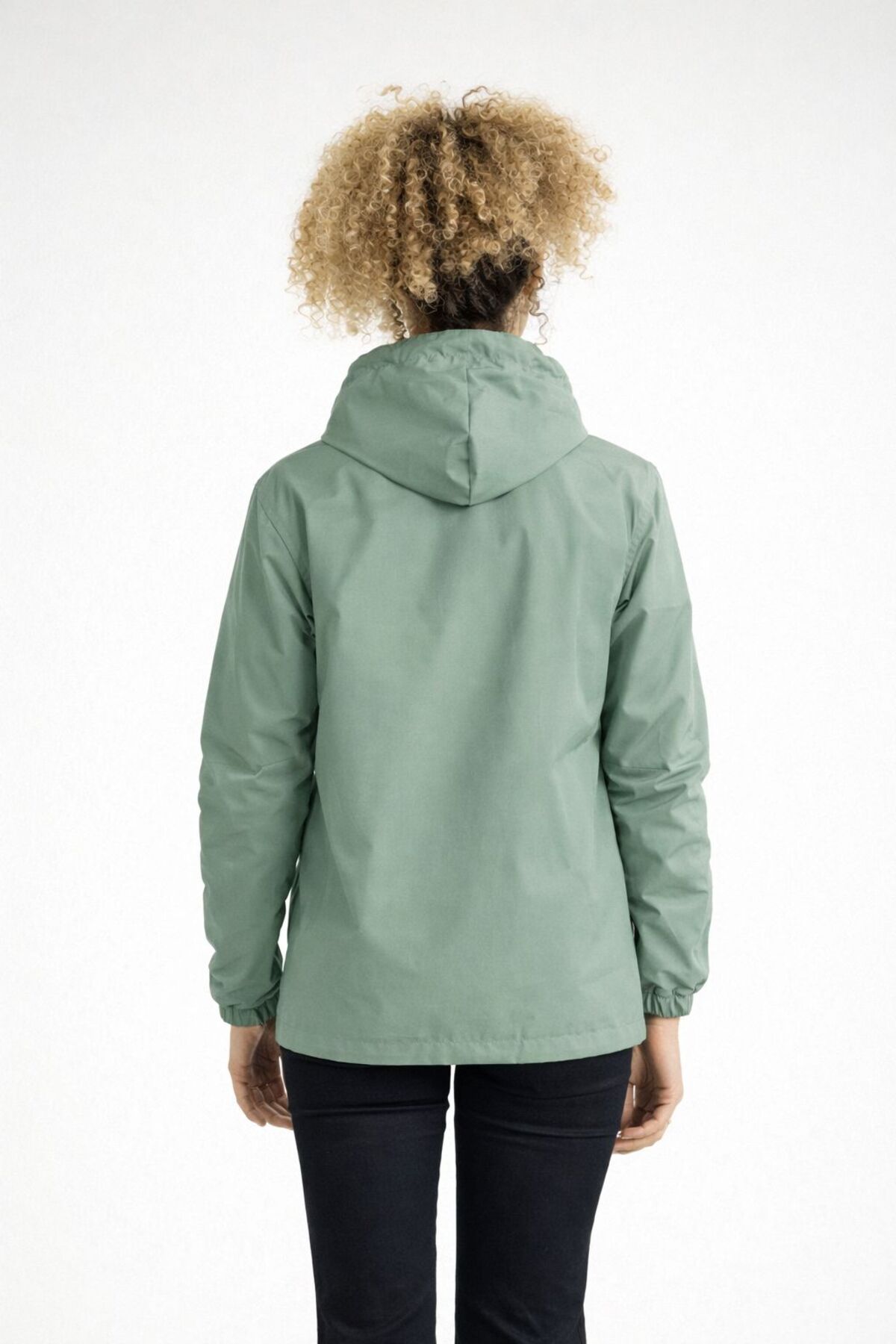 comstar  Kadın Içi Astarlı Suya Dayanıklı Kapüşonlu Cepli Yağmurluk - Görsel 6