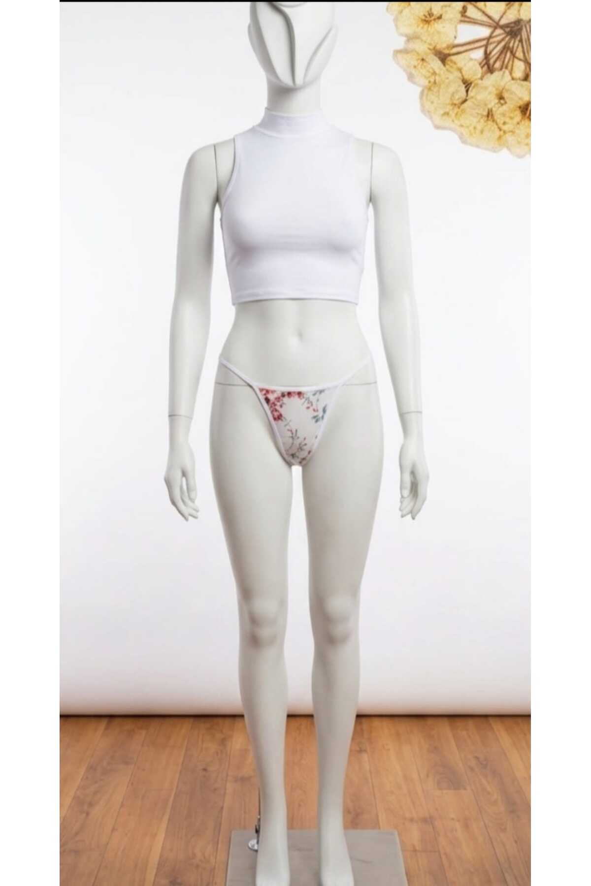 Stylish Model Designed from String Thong Briefs Tulle and Micro Fabric