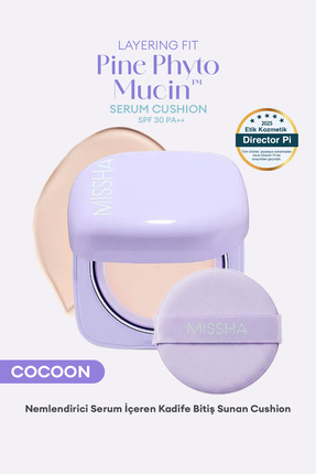 Missha Kadife Bitişli Layering Fit Pine Phyto Mucin Serum Cushion SPF30 PA++ ...