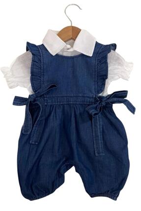 ALTINTAŞ BABY Yandan Bağlama Detaylı Gömlekli Alttan Çıtçıtlı Tulum Set